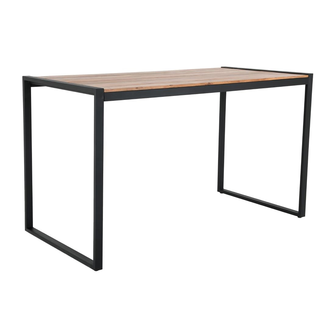 Bolero Steel and Acacia Industrial Bar Table 1800x900mm