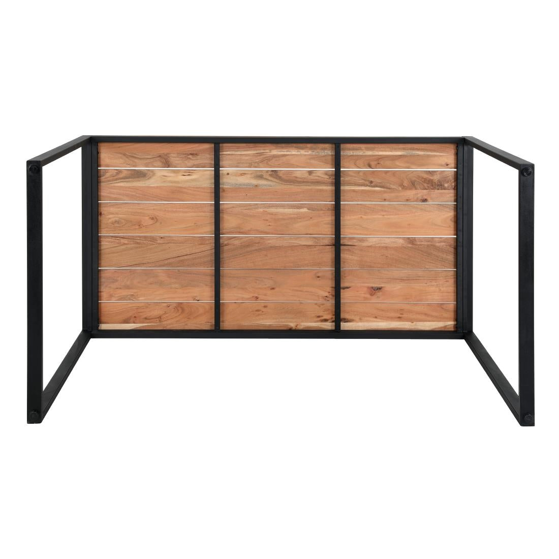 Bolero Steel and Acacia Industrial Bar Table 1800x900mm