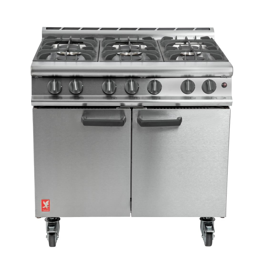 Falcon 6 Burner Dominator Plus Oven Range G3101 Propane Gas with Castors