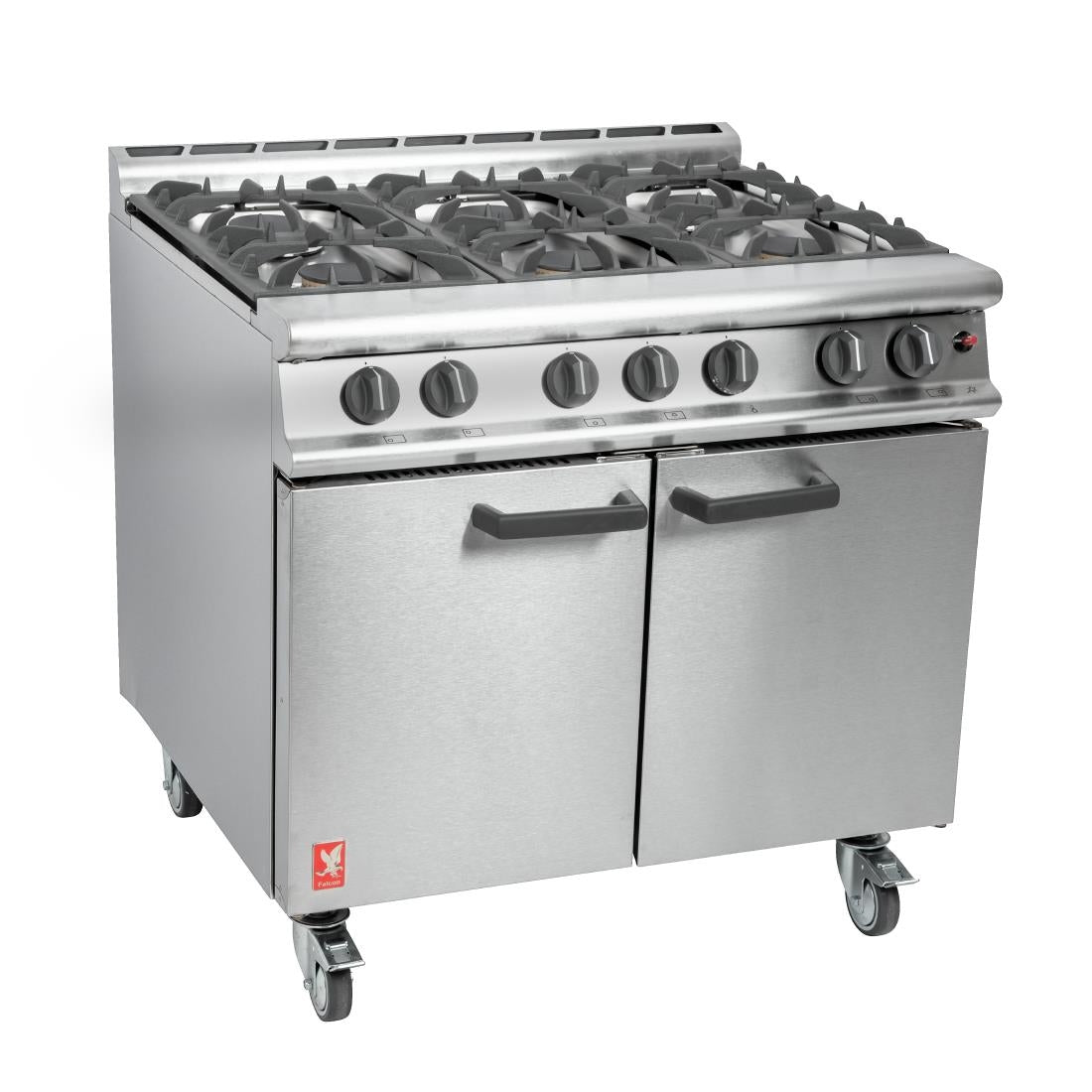 Falcon 6 Burner Dominator Plus Oven Range G3101 Propane Gas with Castors