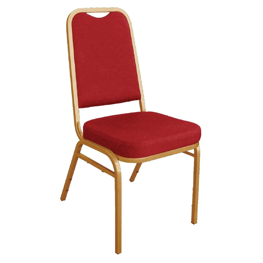 Bolero Square Back Banquet Chairs Red & Gold (4 Pack)