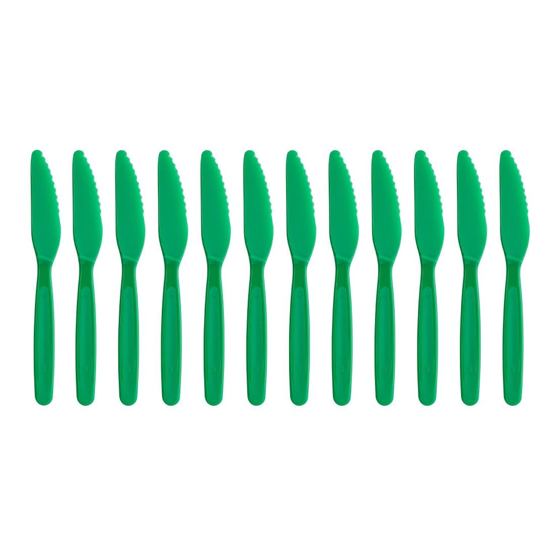 Olympia Kristallon Polypropylene Knife Green (12 Pack)