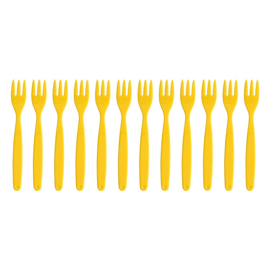 Olympia Kristallon Polypropylene Forks Yellow (12 Pack)