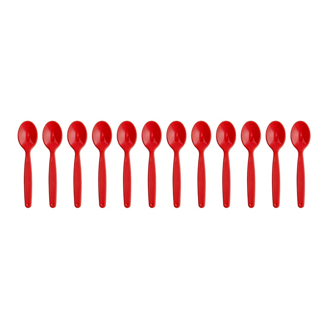 Olympia Kristallon Polypropylene Spoons Red (12 Pack)