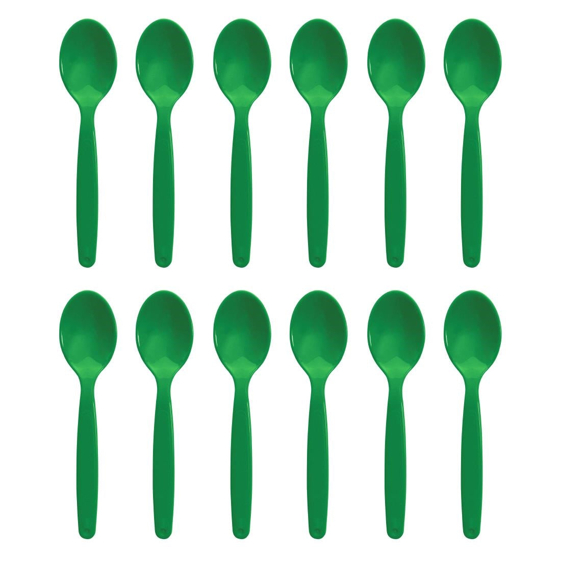 Olympia Kristallon Polypropylene Spoons Green (12 Pack)