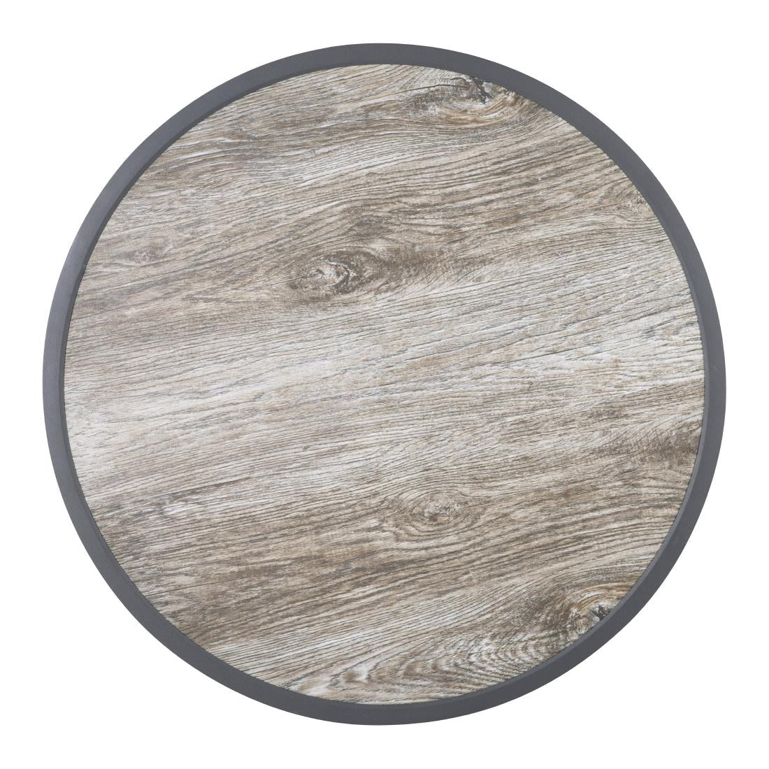 Bolero Fibre Glass Round Table Top Wood Effect 580mm