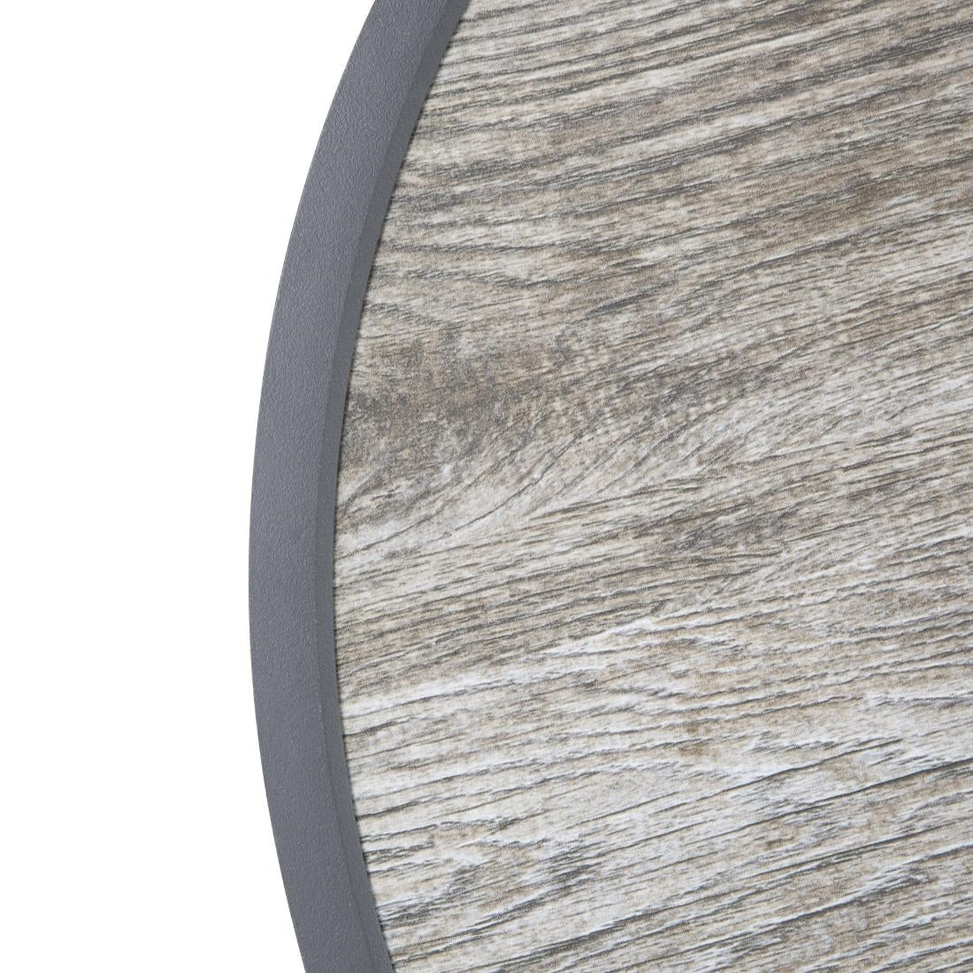 Bolero Fibre Glass Round Table Top Wood Effect 580mm