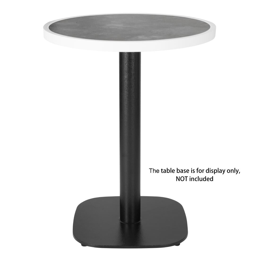 Bolero Fibre Glass Round Table Top Dark Stone Effect 580mm