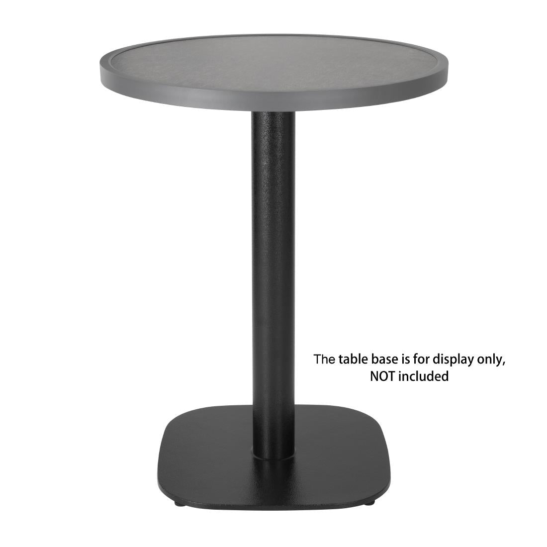 Bolero Fibre Glass Round Table Top Brushed Black 580mm