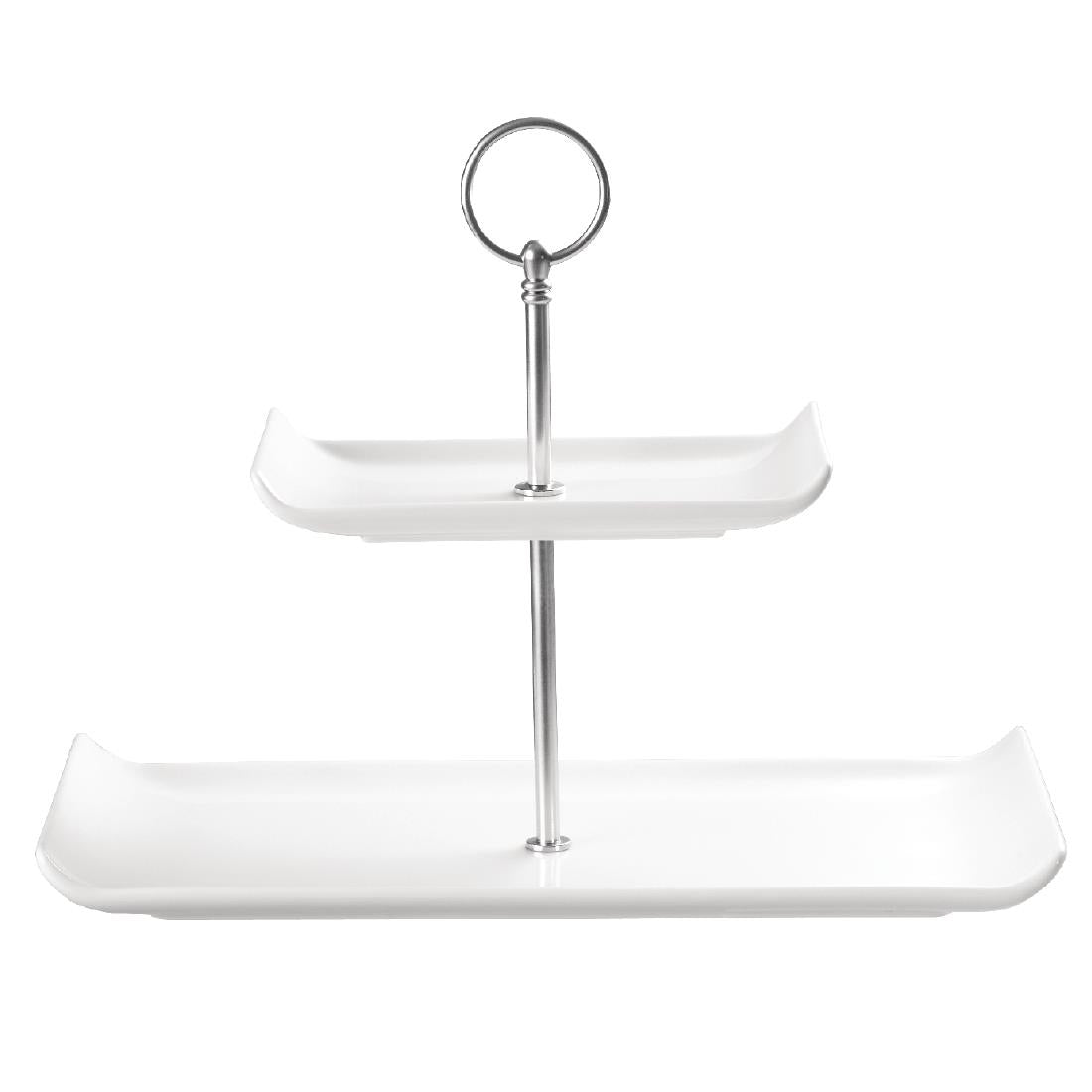 Churchill 2 Tier Rectangular Plates Tower 300mm (2 Pack)