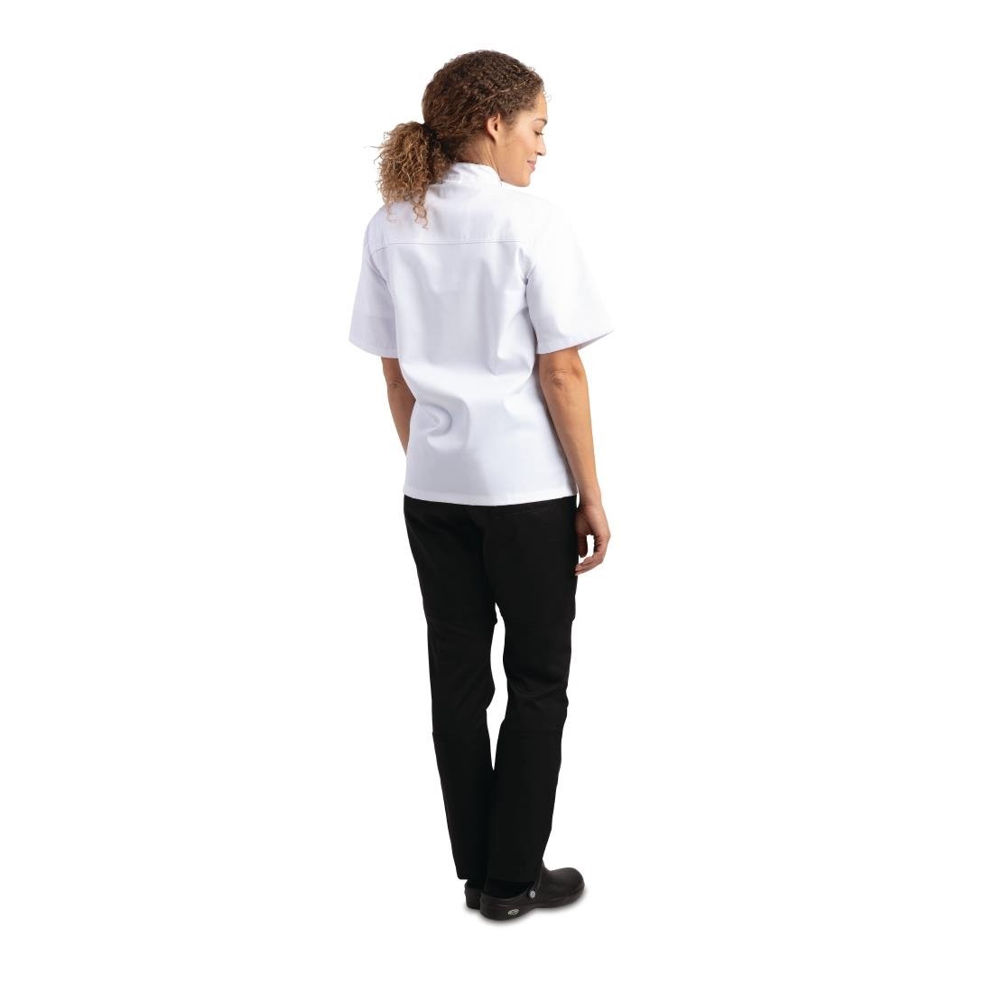 Whites Chicago Unisex Chef Jacket Short Sleeve White M