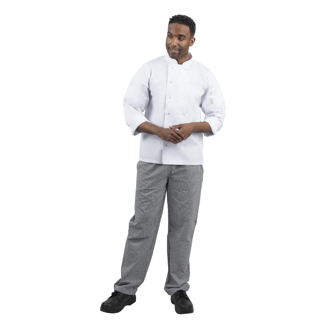 Whites Unisex Vegas Chefs Trousers Black and White Check L