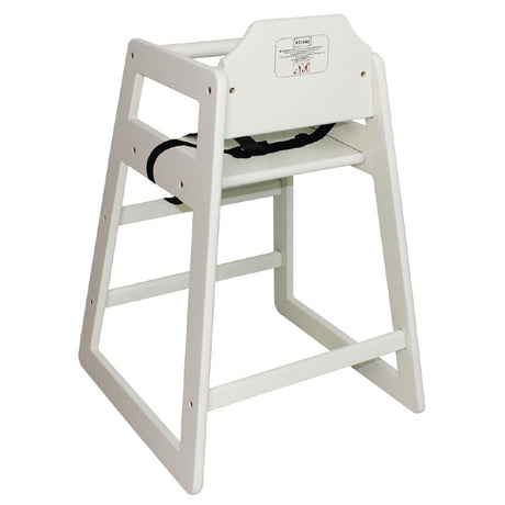 Bolero Wooden High Chair Antique White Finish
