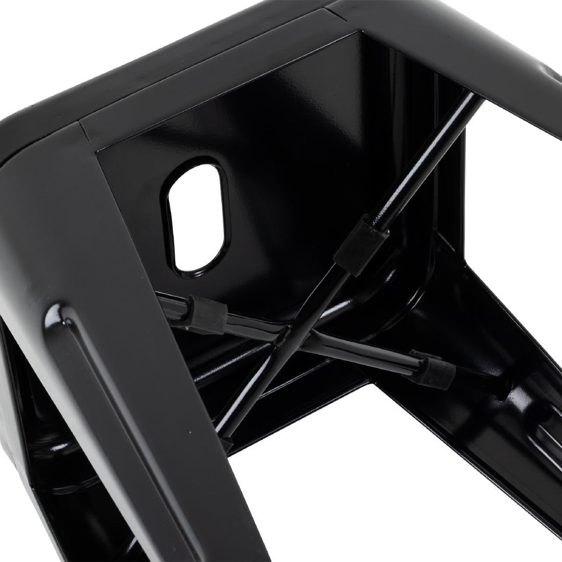 Bolero Bistro Steel High Stools Black (4 Pack)