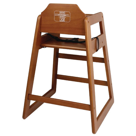 Wooden Highchair Dark Wood Finish