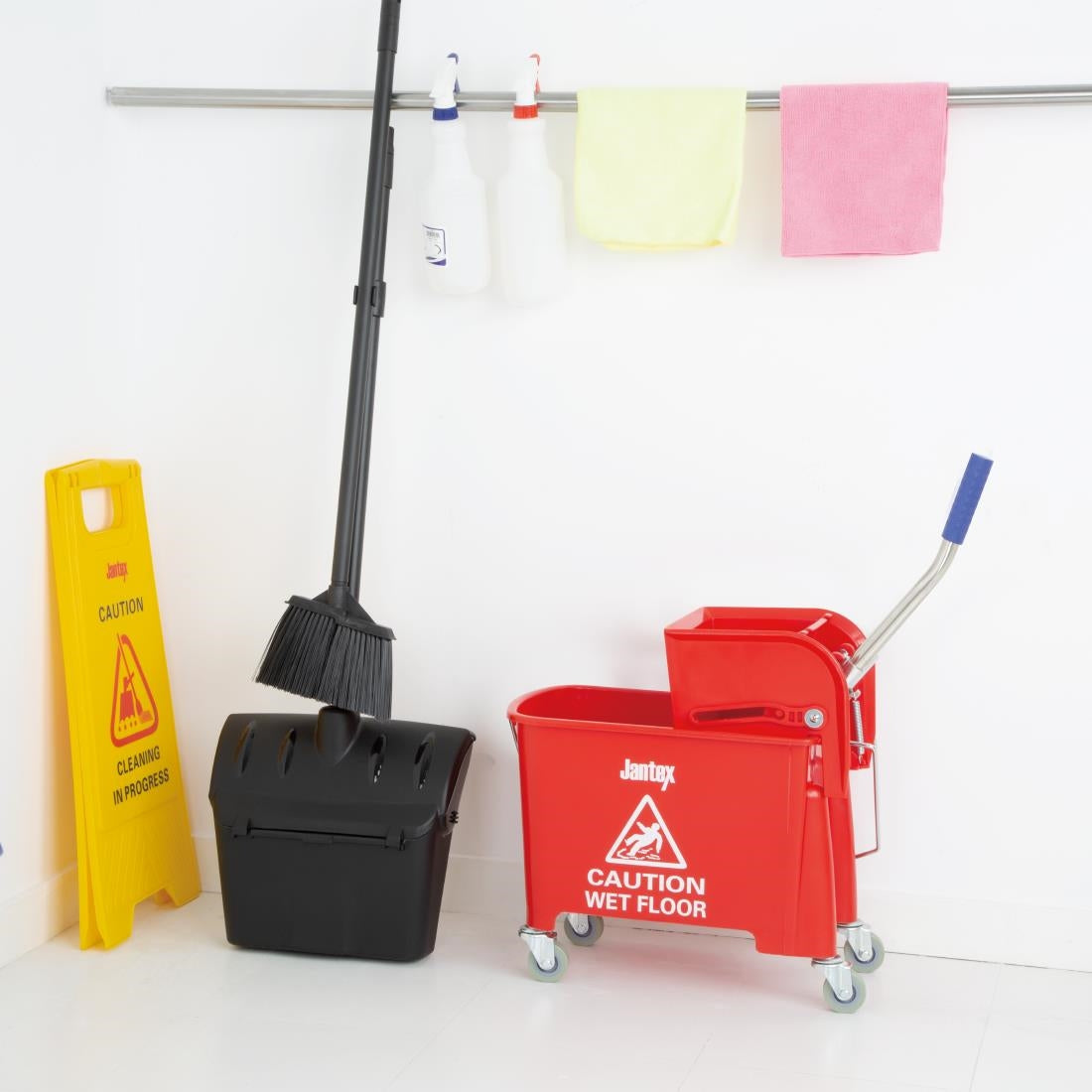 Jantex Kentucky Red Mop Bucket and Wringer 20Ltr