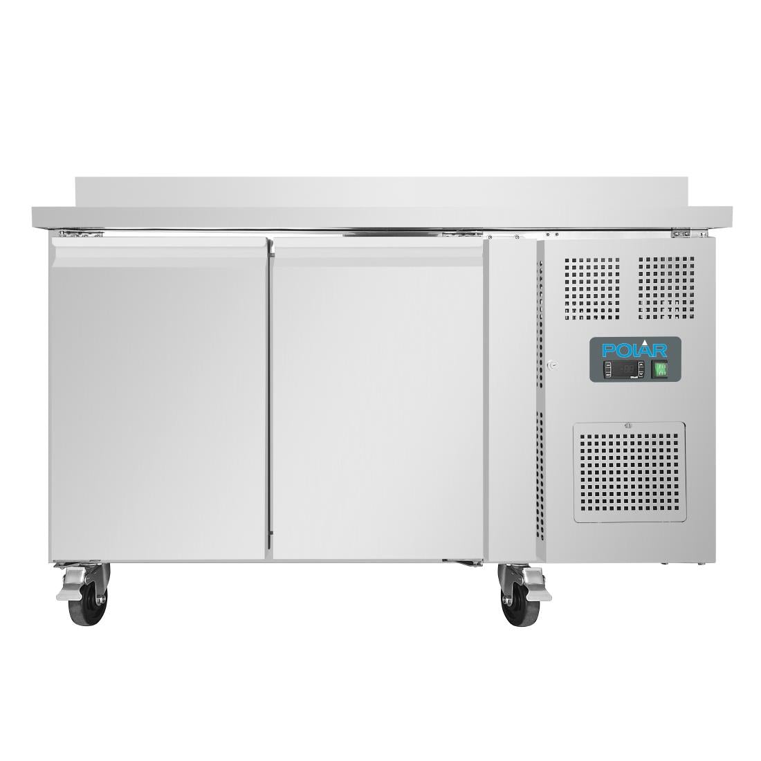Polar U-Series Double Door Counter Fridge with Upstand 282Ltr