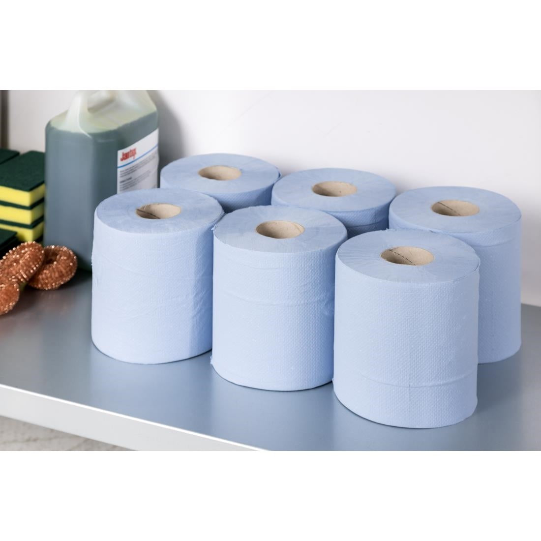 Jantex Centrefeed Blue Rolls 2-Ply 120m (6 Pack)