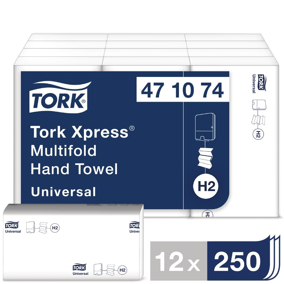 Tork Z Fold Paper Hand Towels White 1-Ply 250 Sheets (12 Pack)