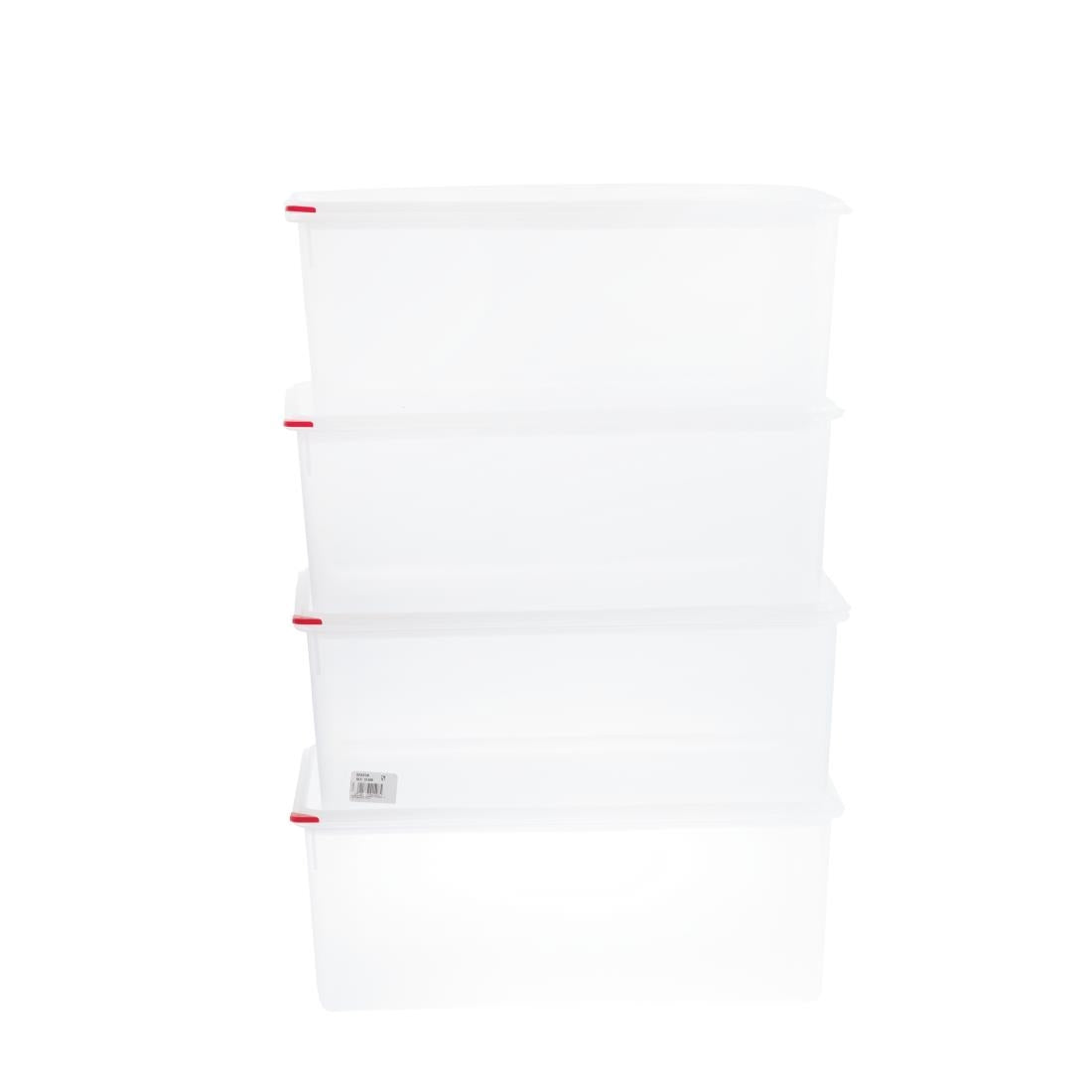 Araven Polypropylene 1/1 Gastronorm Food Storage Box 28Ltr (4 Pack)