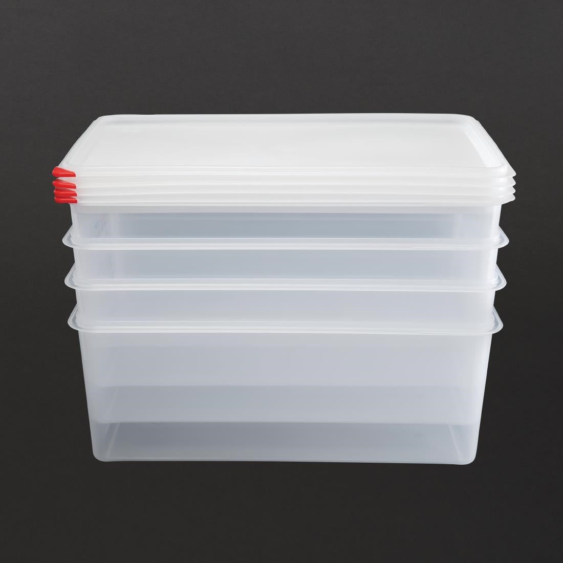 Araven Polypropylene 1/1 Gastronorm Food Storage Box 28Ltr (4 Pack)