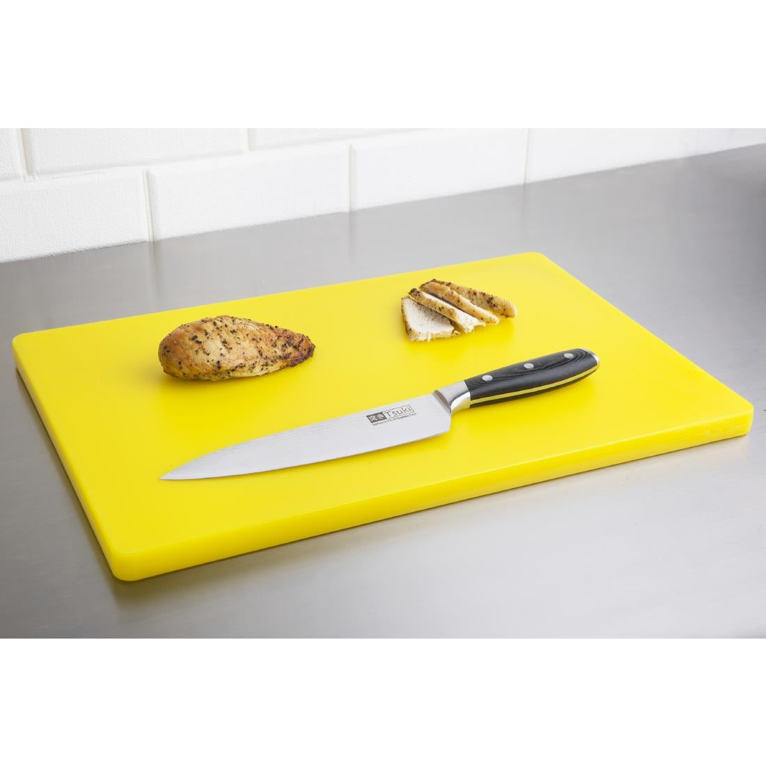 Hygiplas Thick Low Density Yellow Chopping Board 450x300x20mm
