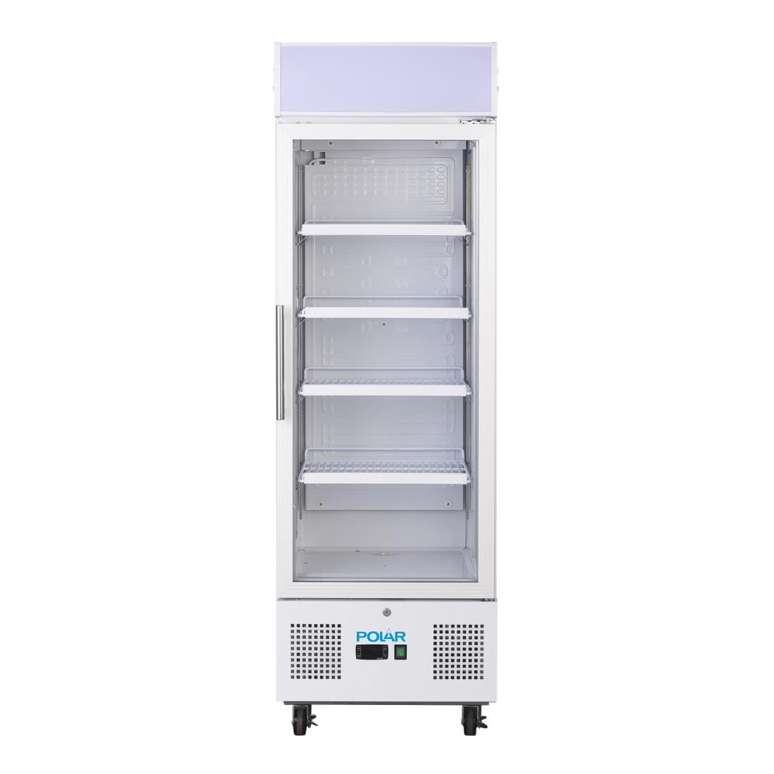 Polar G-Series Upright Display Fridge 218Ltr White