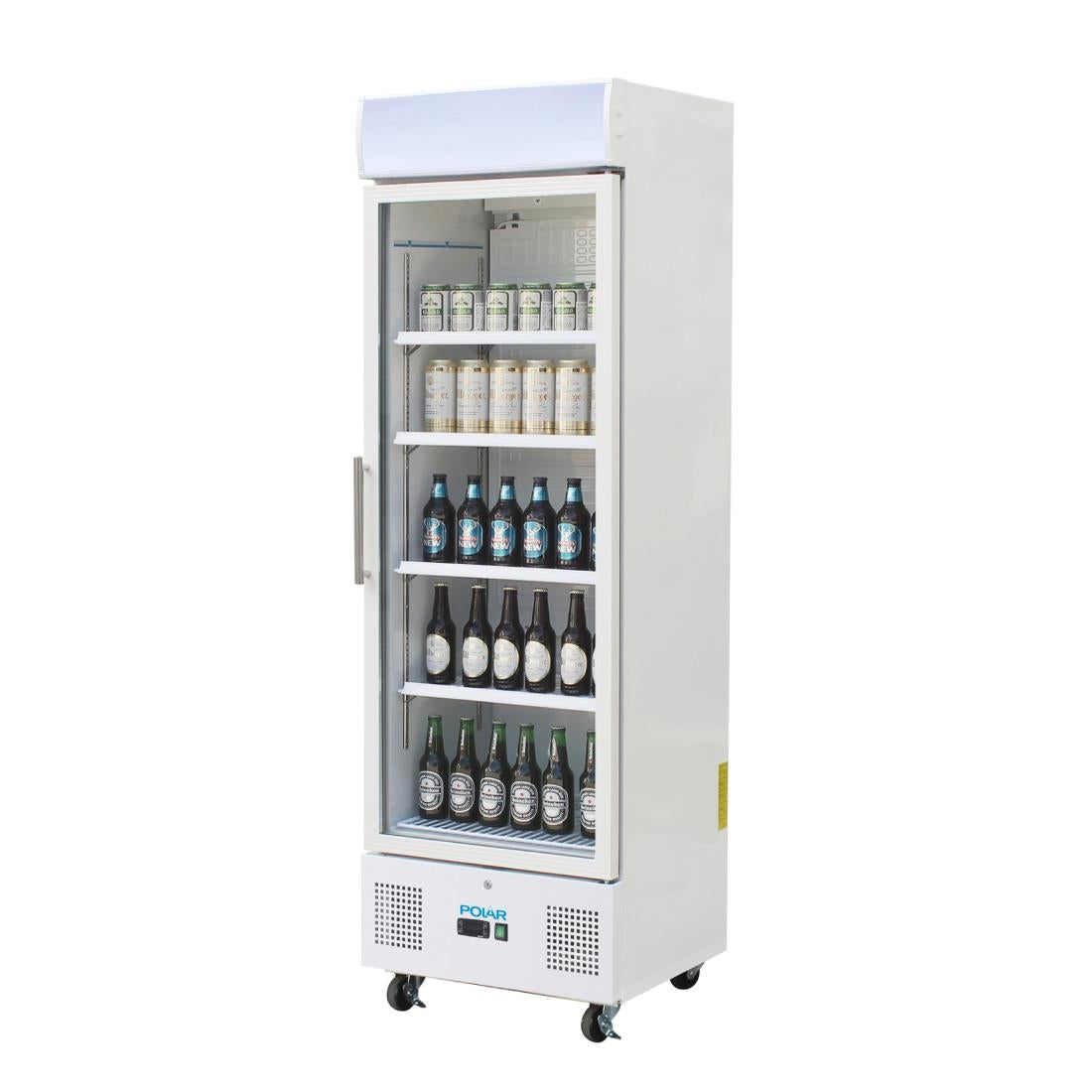 Polar G-Series Upright Display Fridge 368Ltr White