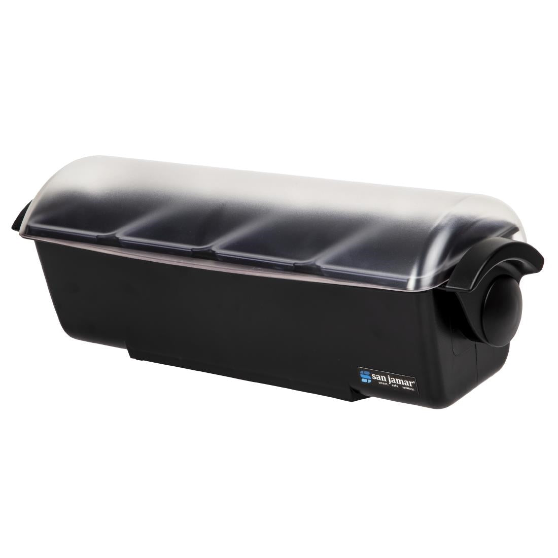 San Jamar 4 Tray Condiment Holder Black