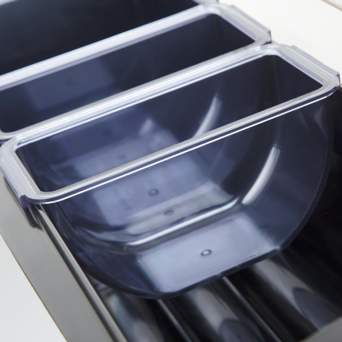 San Jamar 5 Tray Dome Condiment Dispenser Black