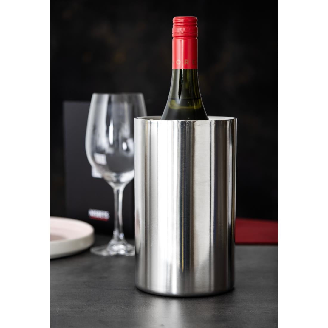 Olympia Polished Stainless Steel Wine And Champagne Cooler