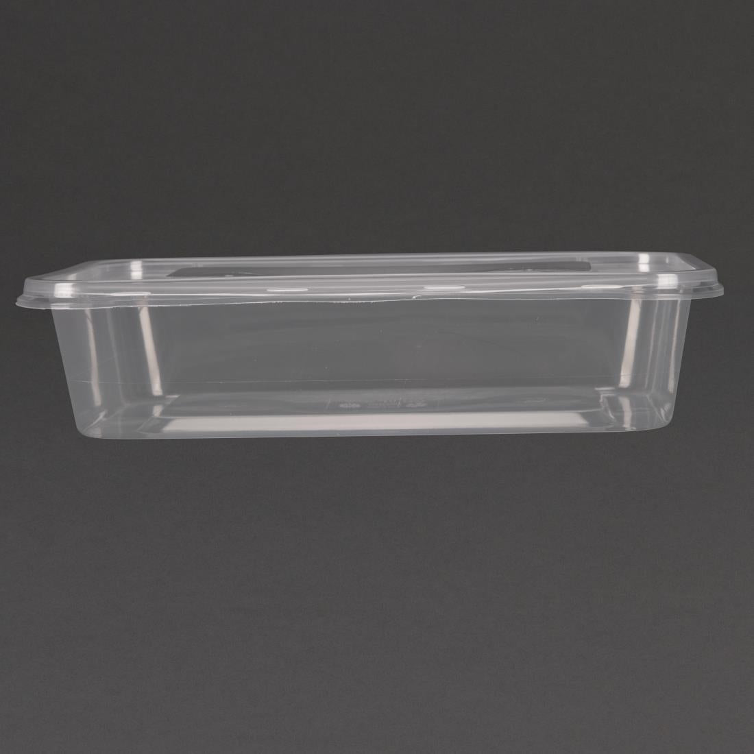 Fiesta Recyclable Plastic Microwavable Containers with Lid Small 500ml (250 Pack)
