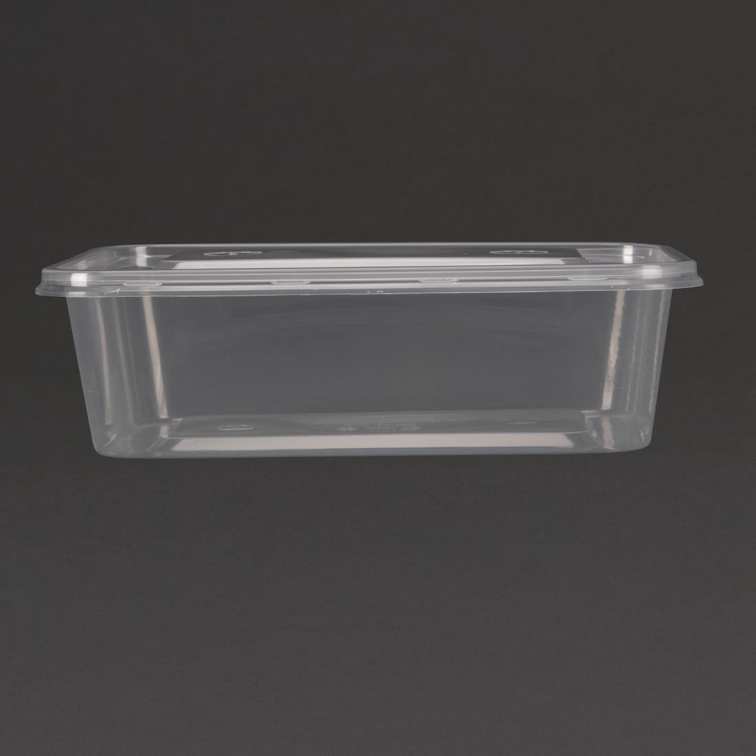 Fiesta Recyclable Plastic Microwavable Containers with Lid Medium 650ml (250 Pack)