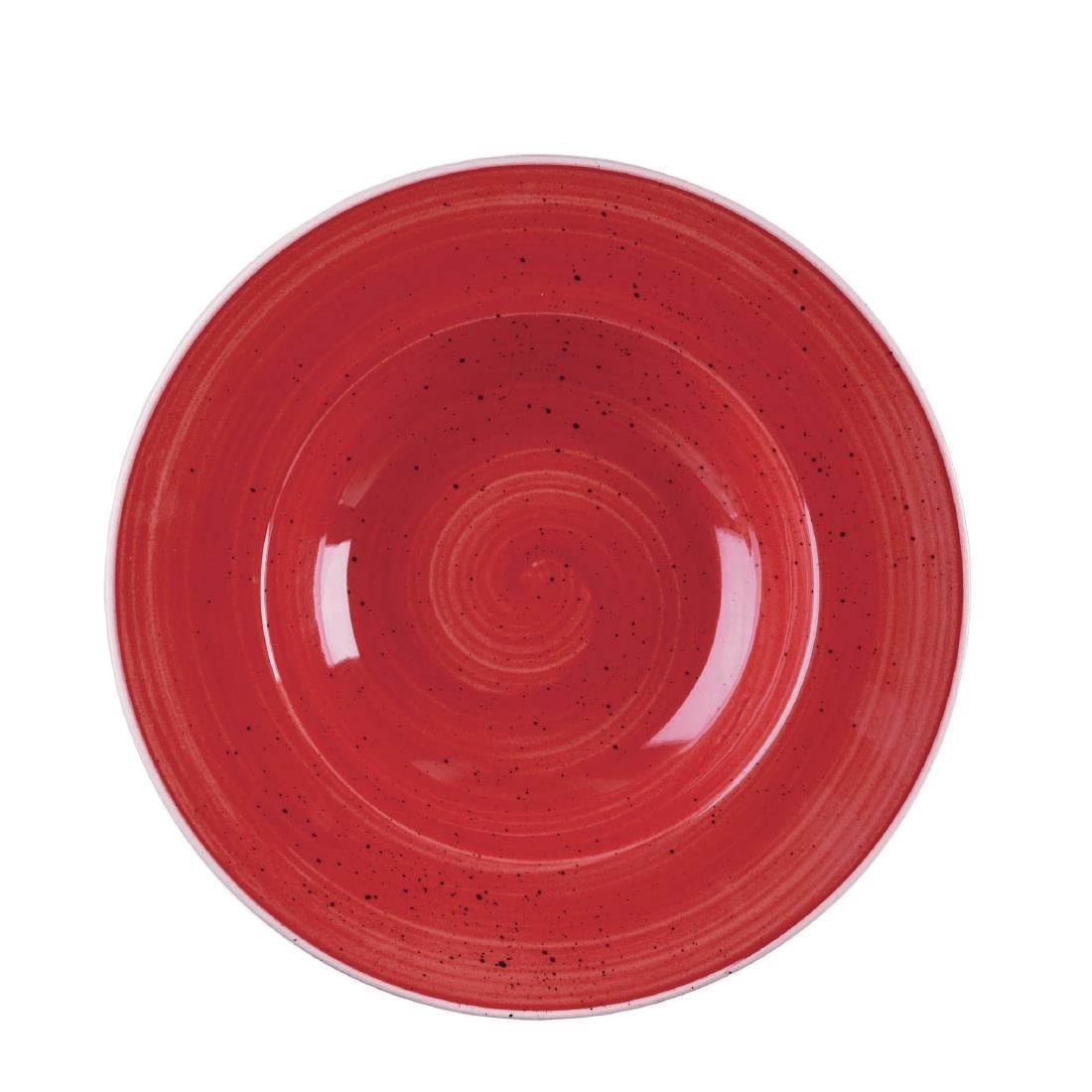 Churchill Stonecast Round Wide Rim Bowls Berry Red 240mm (12 Pack)