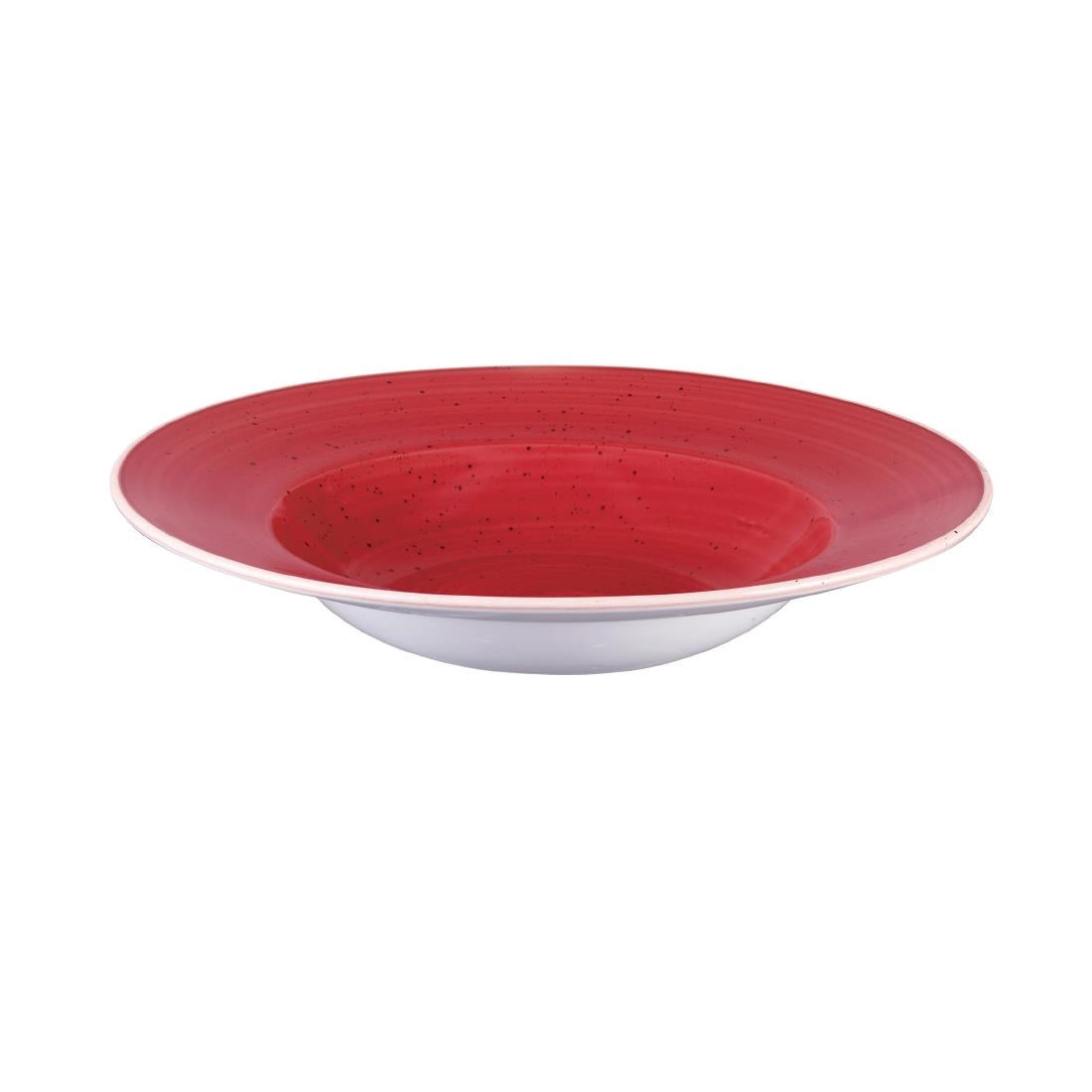 Churchill Stonecast Round Wide Rim Bowls Berry Red 240mm (12 Pack)