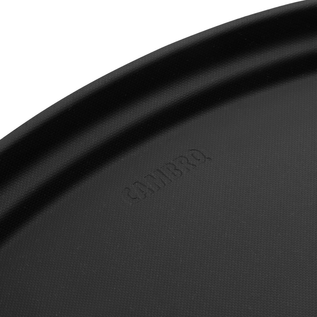 Cambro Camtread Large Fibreglass Oval Non-Slip Tray Black 600mm