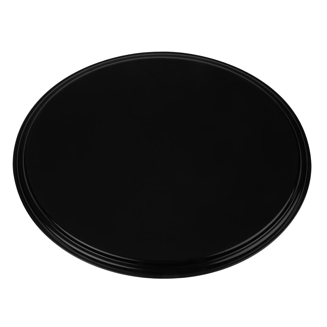 Cambro Camtread Large Fibreglass Oval Non-Slip Tray Black 600mm