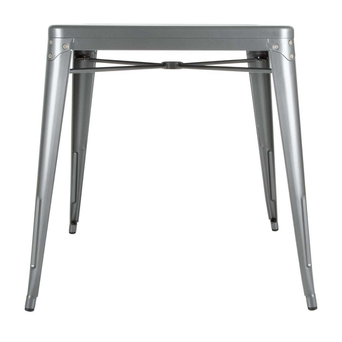 Bolero Bistro Square Steel Table Gun Metal 668mm