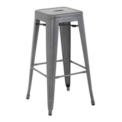 Bolero Bistro Steel High Stool Gun Metal (4 Pack)