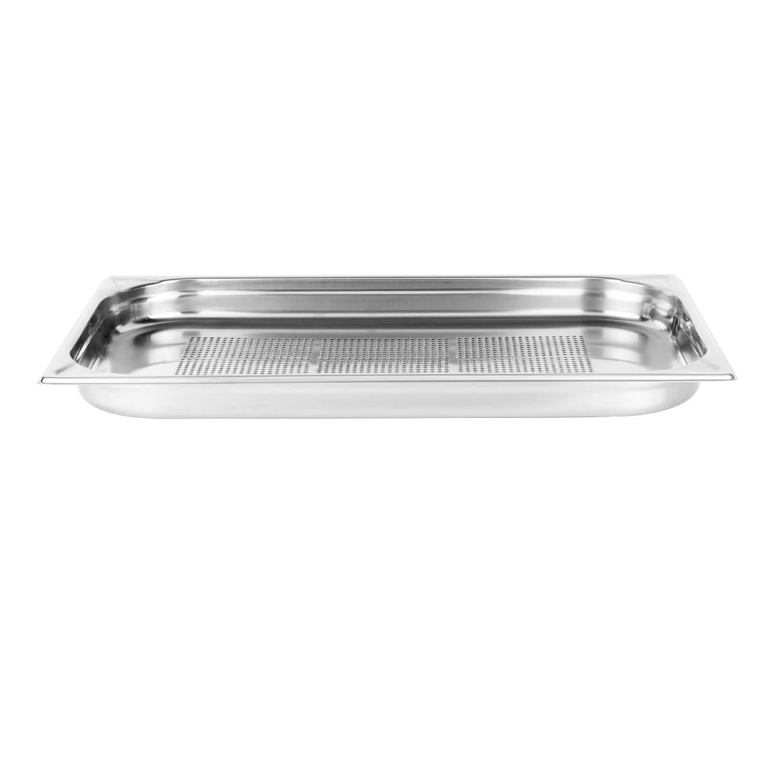 Vogue Stainless Steel Heavy Duty Perforated 1/1 Gastronorm Tray 40mm