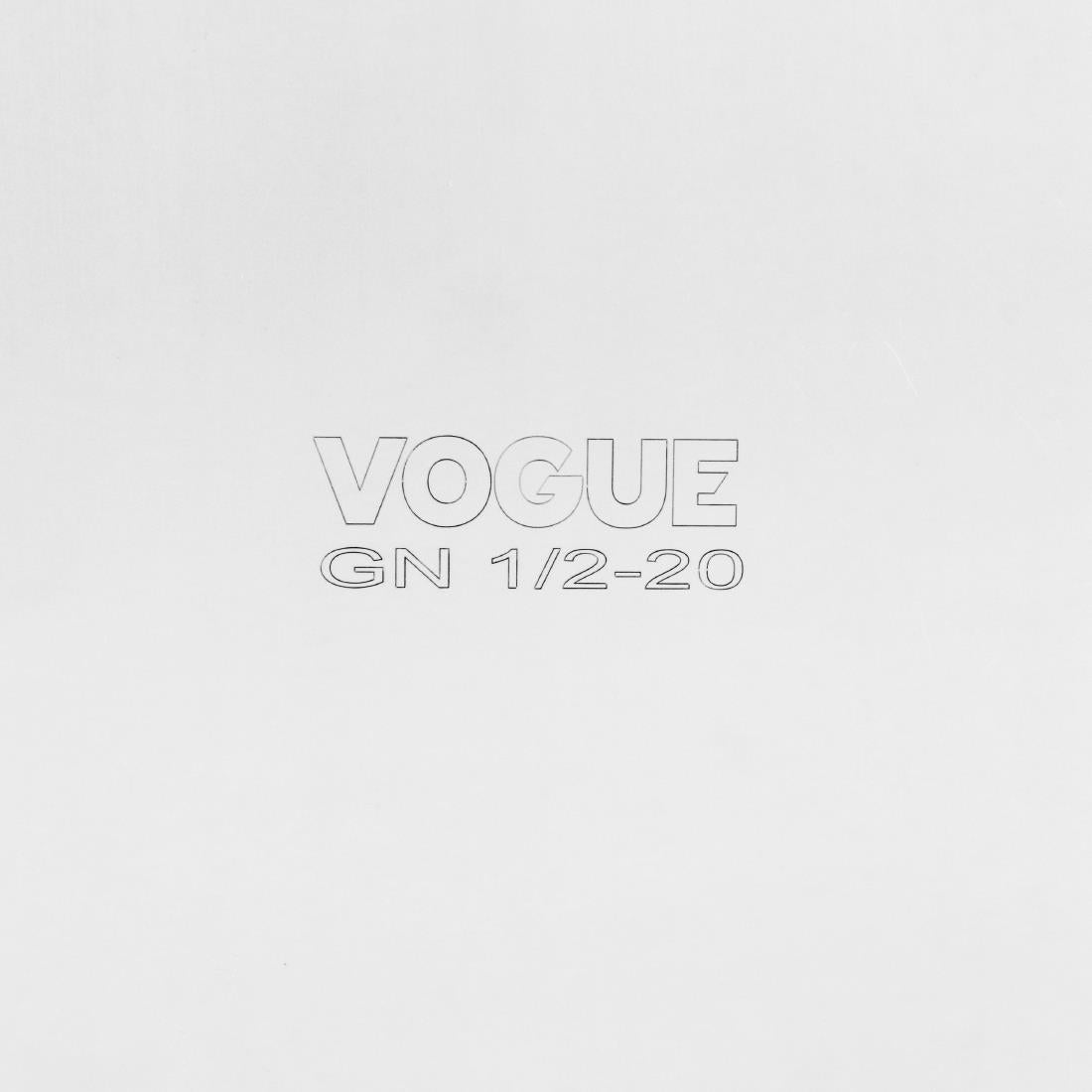 Vogue Heavy Duty Stainless Steel 1/2 Gastronorm Tray 20mm
