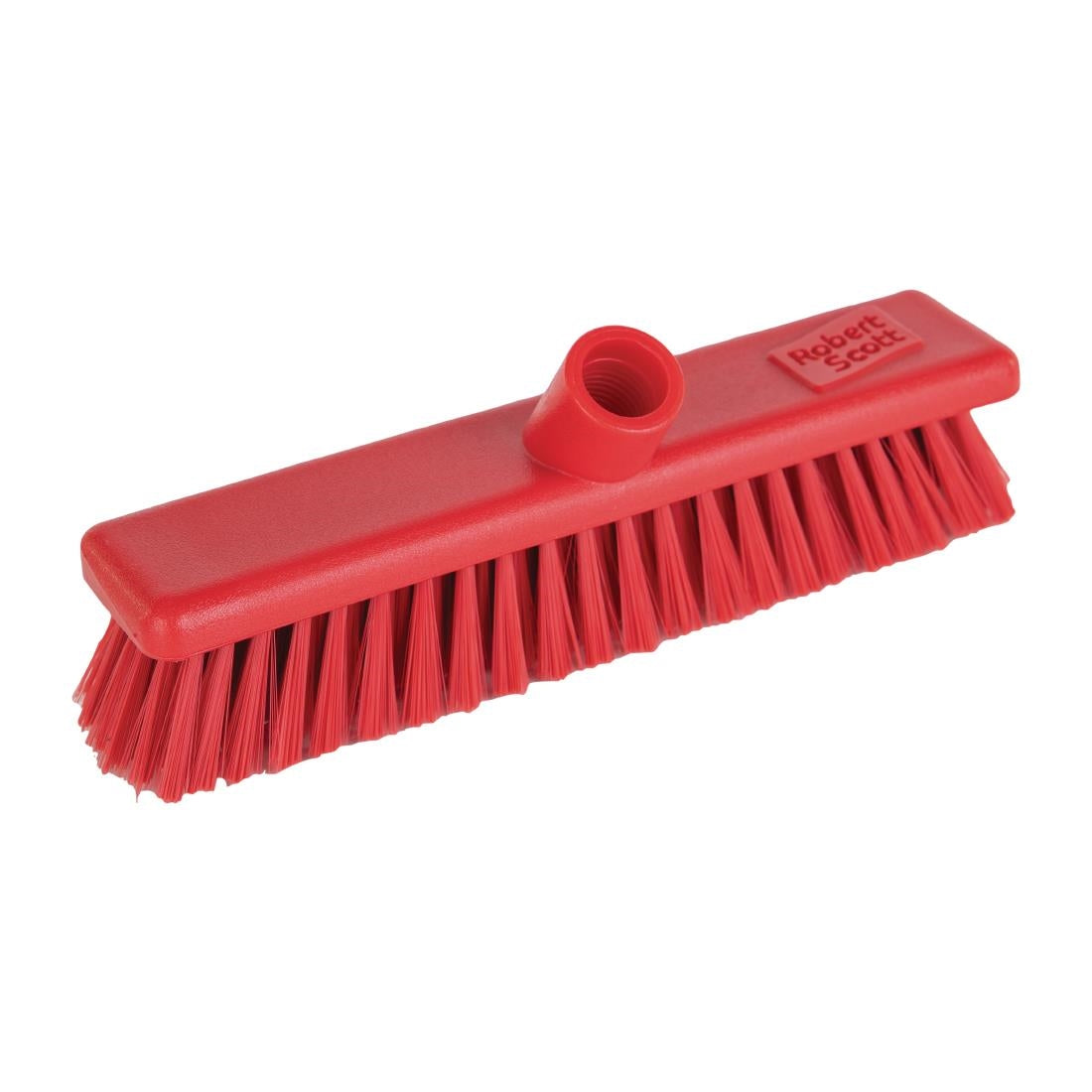 Jantex Hygiene Broom Soft Bristle Red 12"