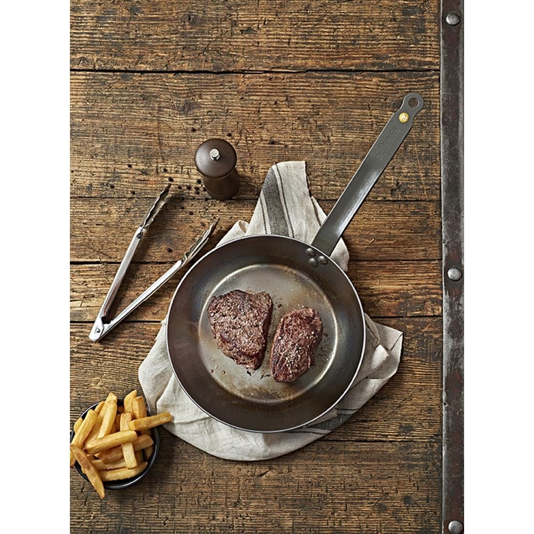 De Buyer Mineral B Black Iron Non-Stick Frying Pan 28cm