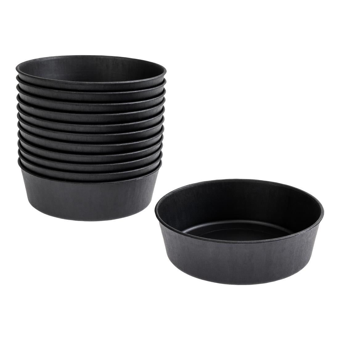 Matfer Bourgeat Exoglass Mini Pie Moulds Plain 100mm (12 Pack)