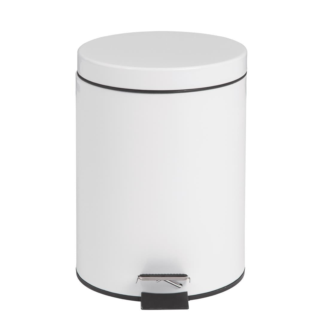 Bolero Pedal Bin White 5Ltr