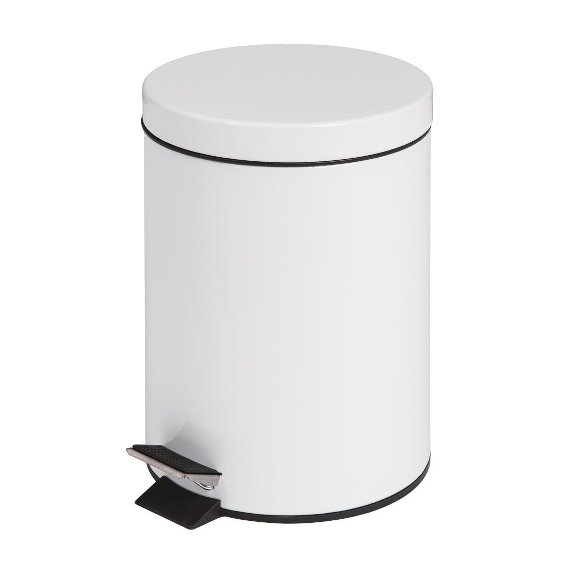 Bolero Pedal Bin White 5Ltr