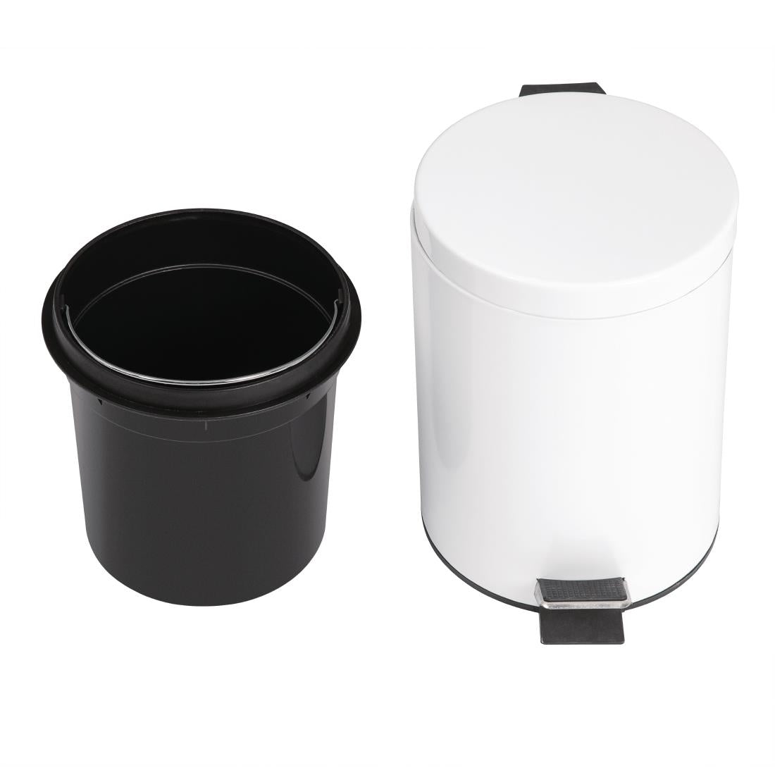 Bolero Pedal Bin White 5Ltr