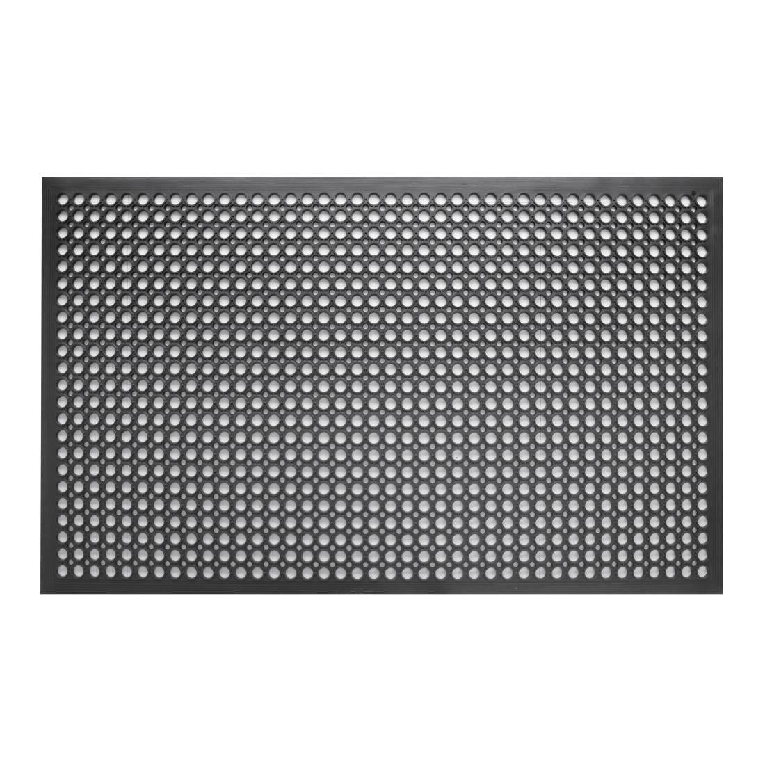 Jantex Rubber Anti Fatigue Anti Slip Floor Safety Mat Black 1500 x 900mm