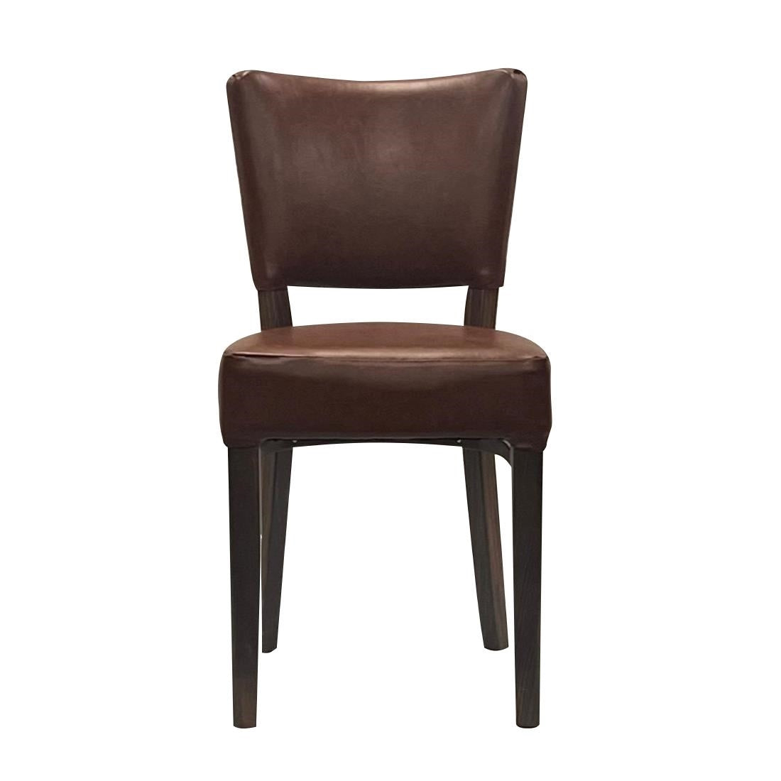 Oregon Dining Chairs with Bison Espresso Vinyl (2 Pack)