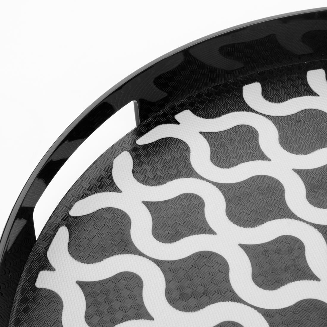 Olympia Kristallon PC Round Non Slip Tray With Handles 405mm